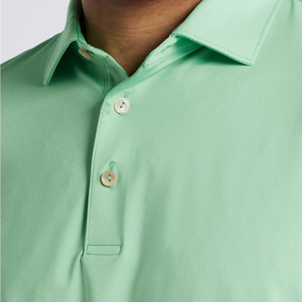 Peter Millar Summer Comfort Neon Green Polo Shirt Size L - Picture 7 of 7